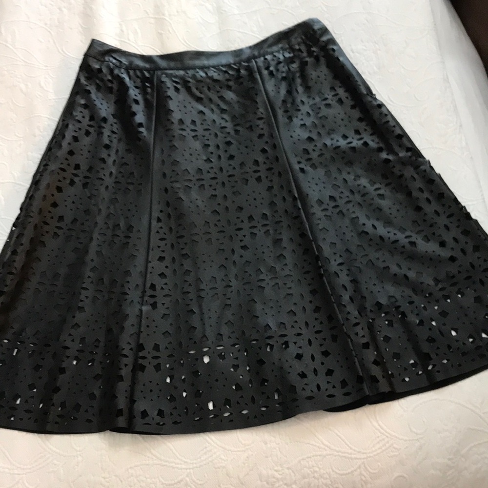 Midi faux leather skirt